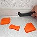 XIYAOXI 4 Pieces Silicone Caulking Tools Compatible with Sealant Grout Finishing Sealing Orange Caulk Tool Kit Caulking Finishing Tools