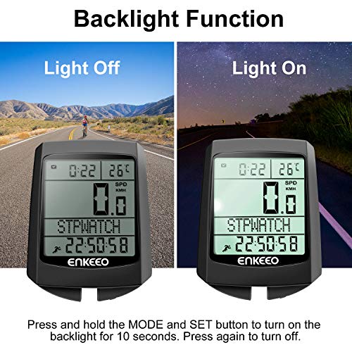 ENKEEO Contachilometri Bici Senza Fili, Computer