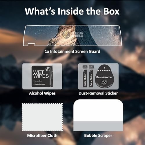 Image of Spartan Shield Screen Guard For MAHINDRA XUV 700 [2021-2025] || AX3 AX5 SELECT AX7 LUXURY PACK Models || 10.25 Inch Infotainment & Instrument Cluster Touchscreen Protector || Scratch Proof | Water Resistant | Bubble-Free Installation | XUV700 Car Stereo Display Accessories [Not Tempered Glass] **Doesn't Fit New 2026 Facelift 7XO Models**