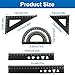 Zorveiio 5-Piece Metal Geometry Set, Aluminum Ruler Drafting Kit Protractor & Triangular Rulers Precision for Engineers, Students, Math Measurement Tools(Black)