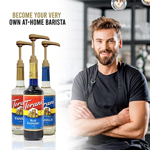 Jimoco Syrup Dispenser Pumps, With Syrup Bottles And Includes 1 Of Each, Blue Raspberry And Coconut 750 Ml Coffee Syrup Flavoring Syrup For Italian Soda, Snow Cone, Ice Cream- 25.4Oz Bottle #TOP2