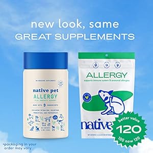 Native Pet Dog Allergy Chews – Natural Dog Skin Allergies Treatment – Anti Itch for Dogs Allergy Relief – Itch Relief & Allergy Support for Dogs – Dog Probiotics for Itchy Skin – 120 Chews