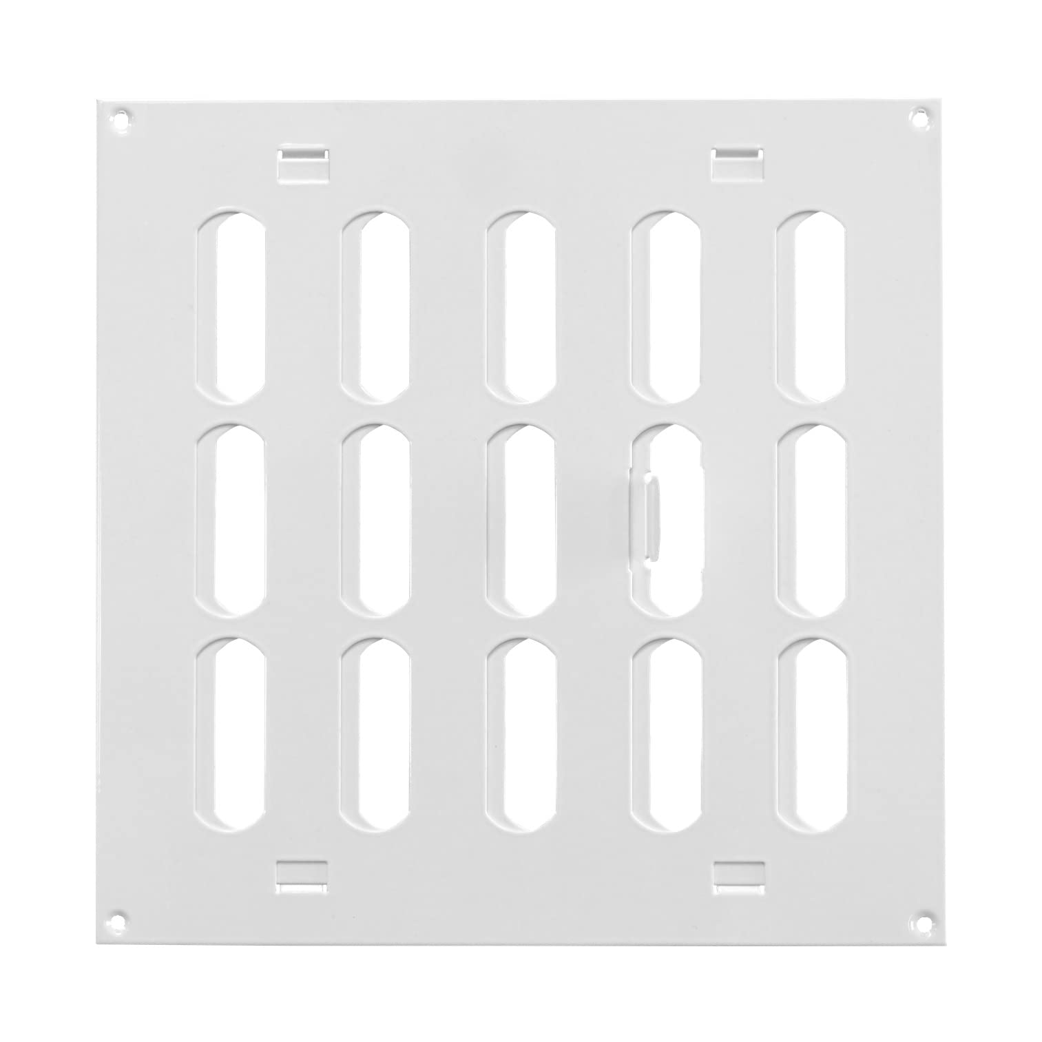 White Metal Air Vent Grille 200mm X 200mm With Shutter Flat Duct Cover from B&Q