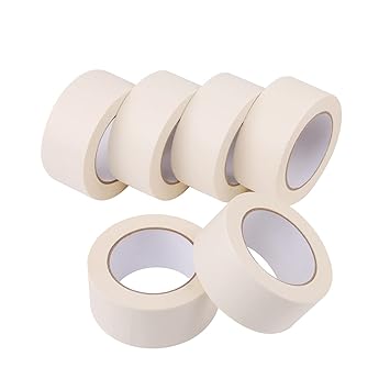 LICHAMP Wide Masking Tape 2 inches, White Masking Tape Bulk Multi Pack, General Purpose & High Performance, 1.95 inches x 55 Yards x 6 Rolls (330 Total Yards)