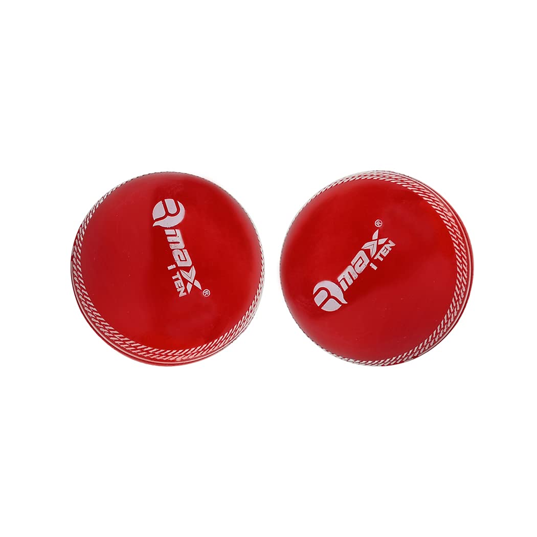 RMAX i-10 PVC Cricket Ball for Practice, Training, Matches for All Age Group (Knocking Ball, Hard Shot Ball, i-10 Soft Ball) (RED, PACK of 2) (B09C3QGNM2) Amazon Price History, Amazon Price Tracker