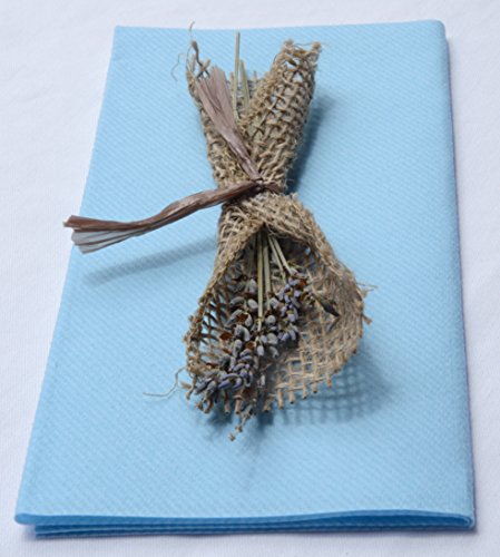 Simulinen Colored Disposable Dinner Napkins – Decorative, Linen-Feel, Elegant & Cloth-Like – Light Blue - Absorbent & Durable - Weddings, Parties And Holidays! – Perfect Size: 16"X16" Box Of 50 #TOP3