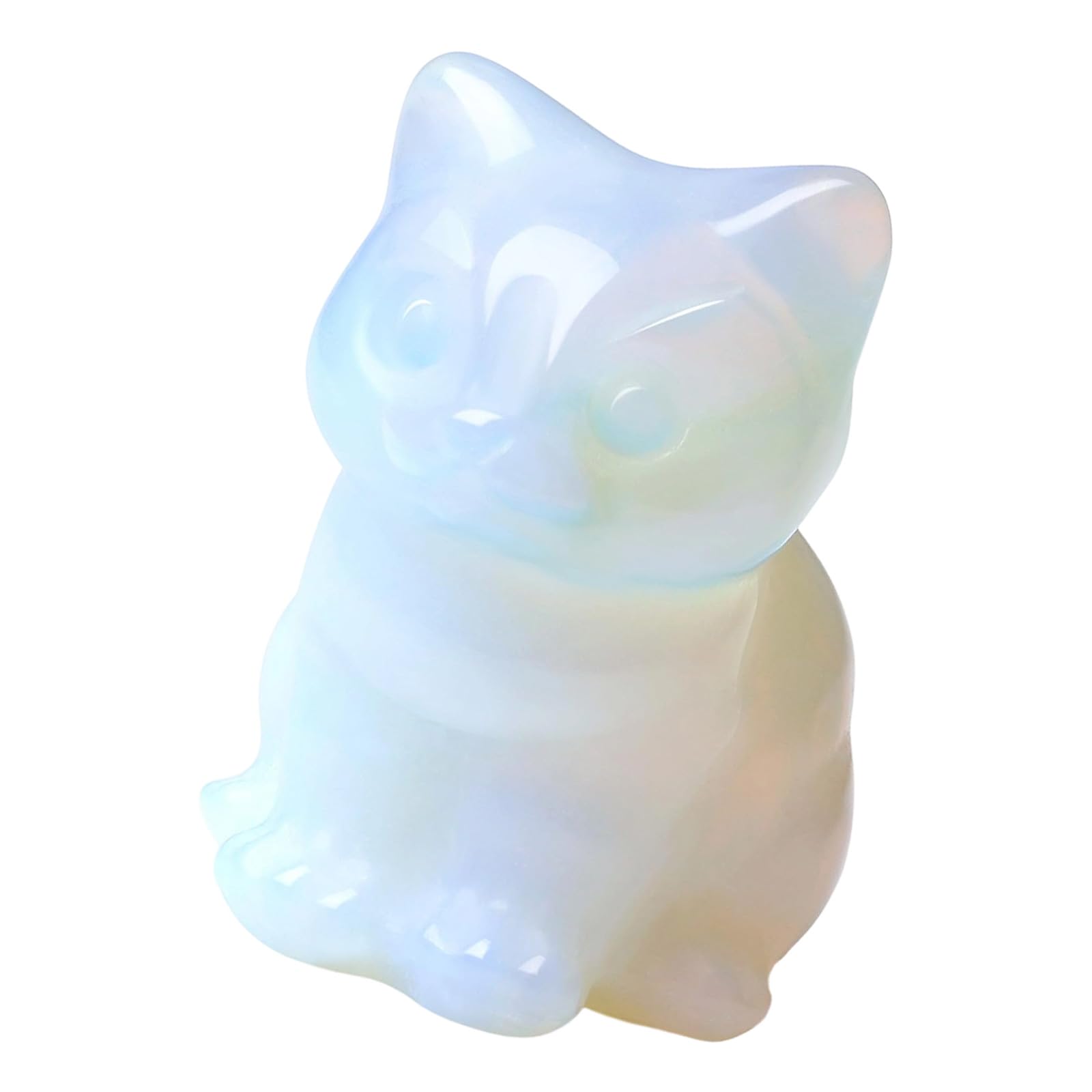 Cat Decorations, Statues, Crystals, Sitting Figures, Happy Cat Statue, Loss of Cat, Sympathy, Gift, Kitten Lover, Home Decoration, Crystal Figures, Lover Gift