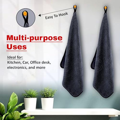 Image of Prime Pick Microfiber Cleaning Cloth Super Absorbent Double Sided Extra Large Car Bike Detailing Drying Polishing Towel Lint Free Scratch Free Reusable Cleaning Cloth Grey 90 x 60 cm 600 GSM