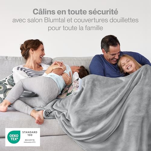 Plaid polaire extra doux 130x150 cm gris Everbrent