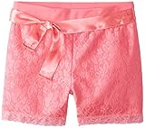 Dream Star Big Girls' Lace Short with Sash Belt