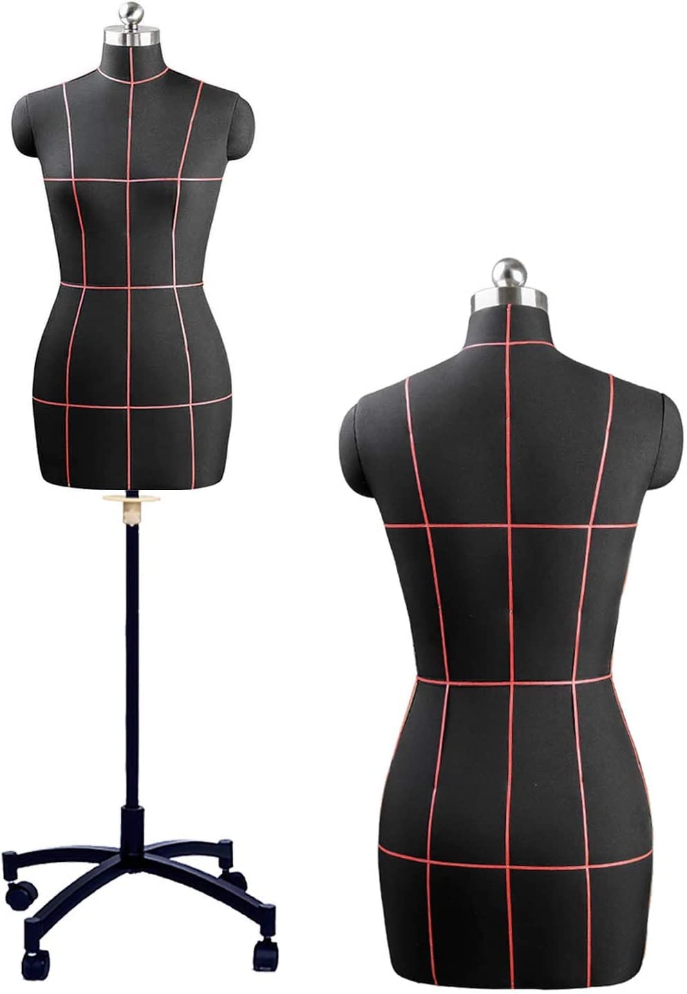 Maniquí de costura para mujer con líneas guía para diseñar ropa de tallas grandes en casa