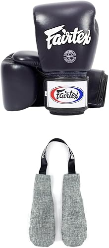 Fairtex BGV1BR - Juego de guantes de boxeo y desodorizante, transpirables, absorbentes de golpes, con inserciones neutralizantes de olores,