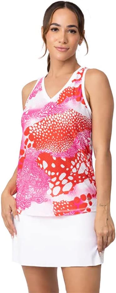 SOFIBELLA Airflow Muscle Racerback White Womens Tennis Tank Top