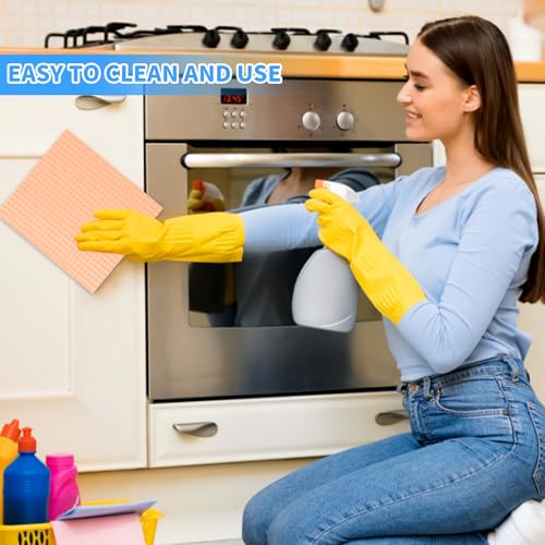 Anseom 10 Stück Wiederverwendbare Geschirrtücher, Saugfähige Schwammtuch für Küche, Waschbar Reinigungstuch, Schnell Schwammtuch für Küche und Haushalt