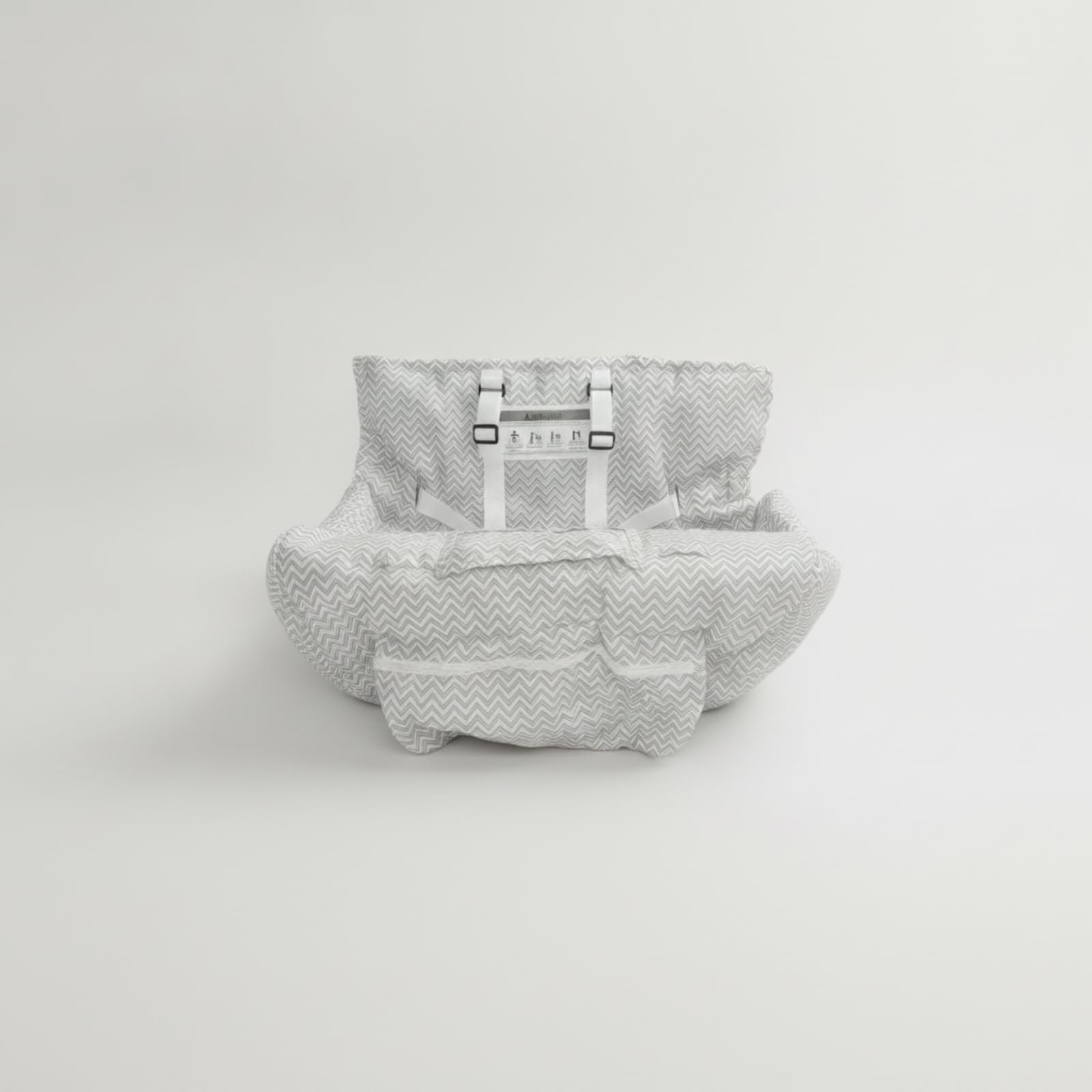 Child Cart Cushion Cuscino Carrello Bambini Coprisedile Passeggino Imbottitura Seggiolino con Cintura Integrata E Tasca, 120 80 Cm, Modello Aggiornato Con Stampa Geometrica A Onde