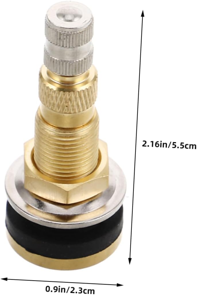 2 Pcs Tubeless Tire Valve Stems Heavy Duty Air Liquid Valves for Tractor Loader and Agricultural Vehicles All Copper Nozzle for Reliable Performance and Easy Installation