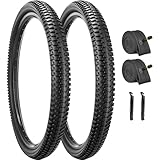 SIMEIQI 2 Pack 26x2.1 inch Bike Tires and 2 Pack Tubes with 32 mm Presta Valve...