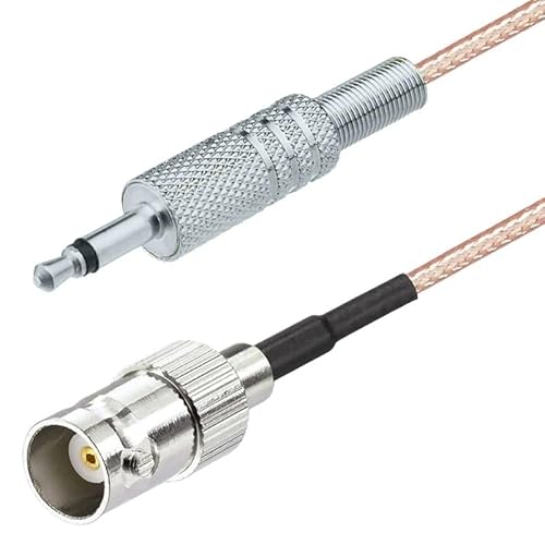 mangxiyis BNC �I�X ���X - 3.5mm 1/8�C���` ���m�I�X�v���O ���X �X�e���I�A�_�v�^�[ �����d���I�[�f�B�I�P�[�u��(BNC F to 3.5mm M�A10CM)