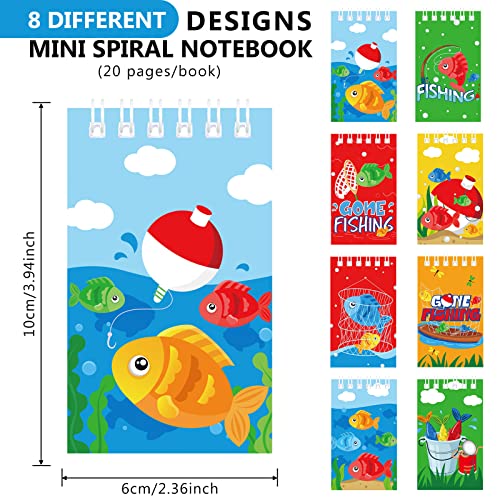 Mini carnet à spirale pêche Faccito : lot de 24 blocs-notes - 2