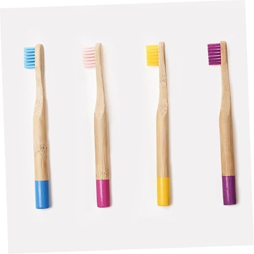 Miniatura 7 de Healifty cepillo de dientes de bambú ecológico suave para niños 6 unidades