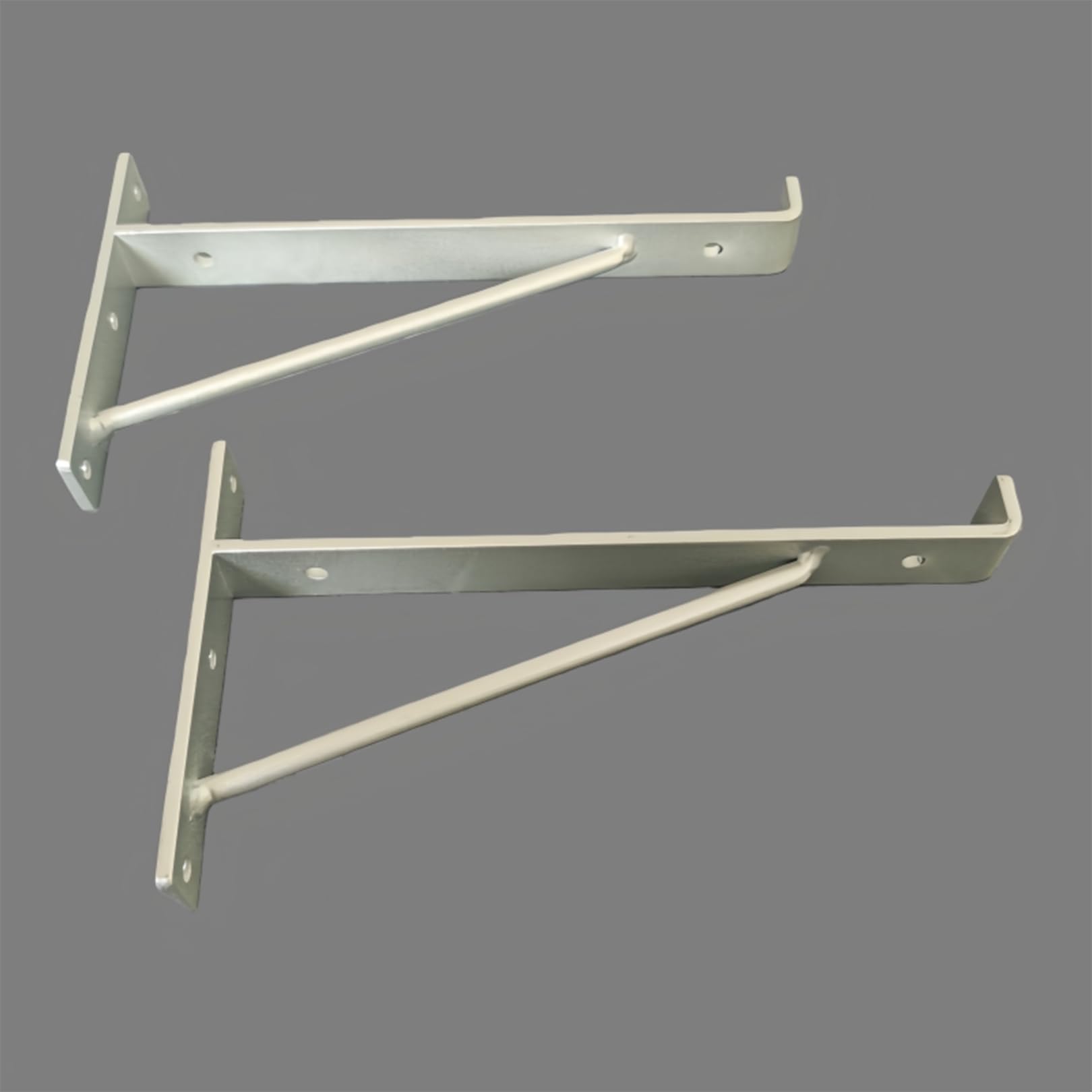 2 Piezas Soportes para Estantes de Pared,Escuadra para Estanterías Metalicas,Soporte para Estantería Pesados para Dormitorio Cocina Libros Estante,con Tornillos,Plata (30cm)