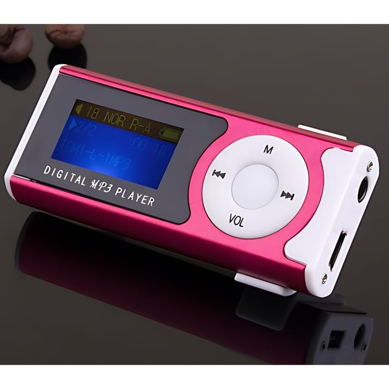 Image of Portable MP3 Music Player with LCD Display, HiFi Sound, USB Connectivity, Flashlight & Memory Card Support, Clip Design for Gym Sports Travel & Outdoor Activities