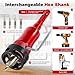 5-Piece Countersink Drill Bit Set with Bearing Depth Stop & Chamfer Tool, 1/4