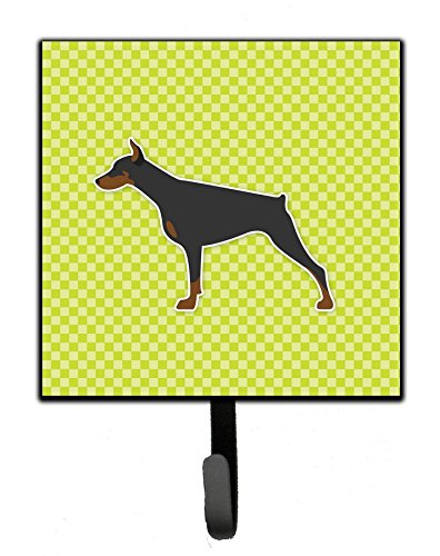 Doberman Pinscher Checkerboard Green Leash or Key Holder