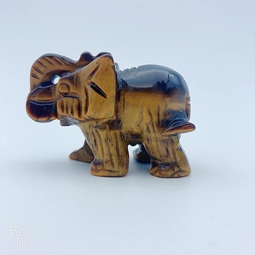 Miniatura 2 de Estatua decorativa de elefante con piedras preciosas naturales de 2.0 pulgadas, tallada a mano, figuras de elefante, decoración de reiki, colección