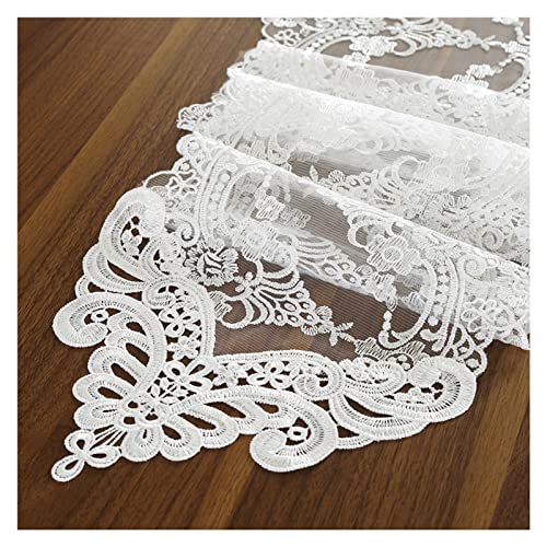 ZXXL Corredores De Mesa De Encaje De Estilo Europeo, Mantel Rectangular Blanco para Mesas De Comedor De Boda/Fiesta/Cocina, Uso En Interiores Y Exteriores, 26 Cm De Ancho (Size : 26cmx280cm) Cover