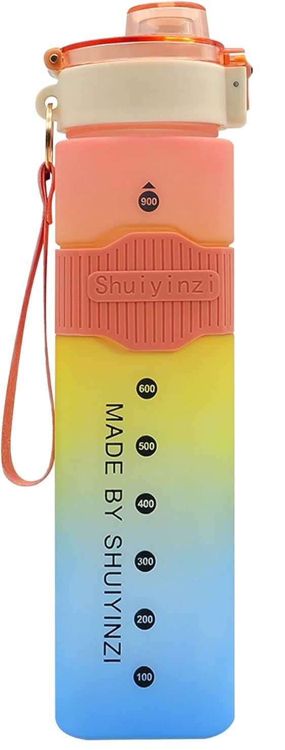 BIGXEN 30 OZ Water Bottle, Free of bisphenol A and Toxic substances, 900ml Water Bottle with Straw and Strap, one Click Open Bottle, Suitable for Schools, Gyms, and Outdoor Sports (Multicolor) (B0CXY1T3JP) Amazon Price History, Amazon Price Tracker