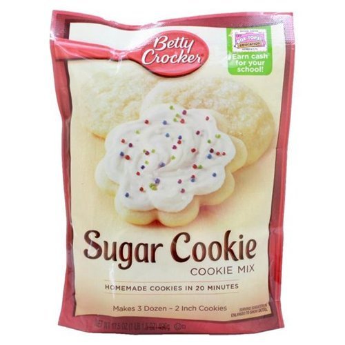 Image of Betty Crocker Cookie Mix, Sugar, 17.5 oz Pouches, 12 pk