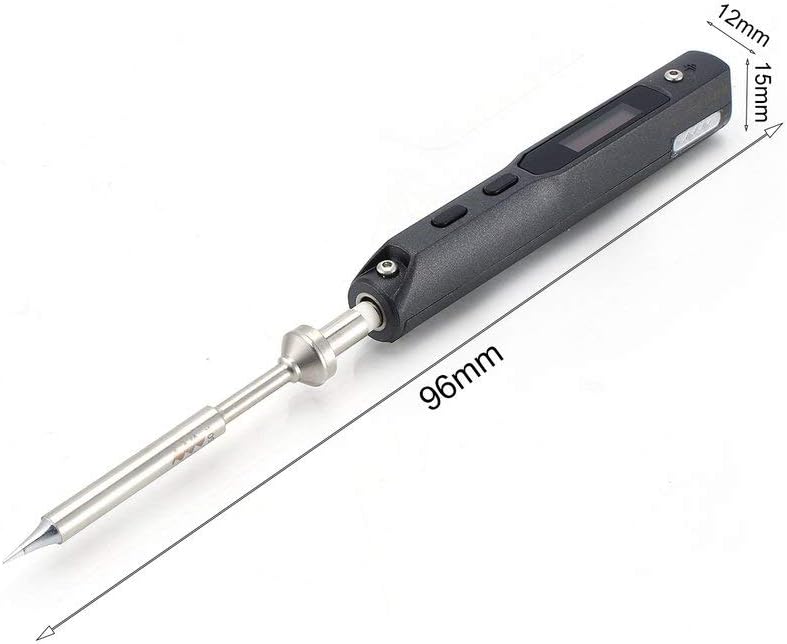 Soldering Ts100-I Portable Mini Programmable Digital Lcd Display Electric Soldering Iron Soldering Stainless Steel Iron Tip - (CN, Color: Black)