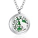 AZORA Cat Aromatherapy Necklace Essential Oil Diffuser Necklace Locket Pendant with 24" Chain 8 Refill Pads for Women Girls Boys Kids