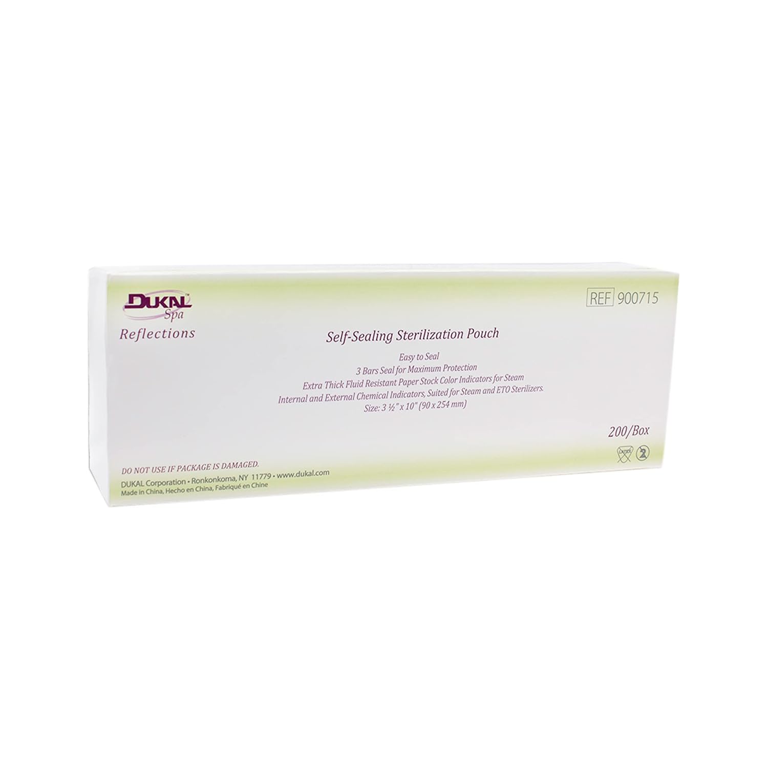 Dukal Reflections Spa Sterilization Pouch, 3-1/2" x 10" (Case of 2000)