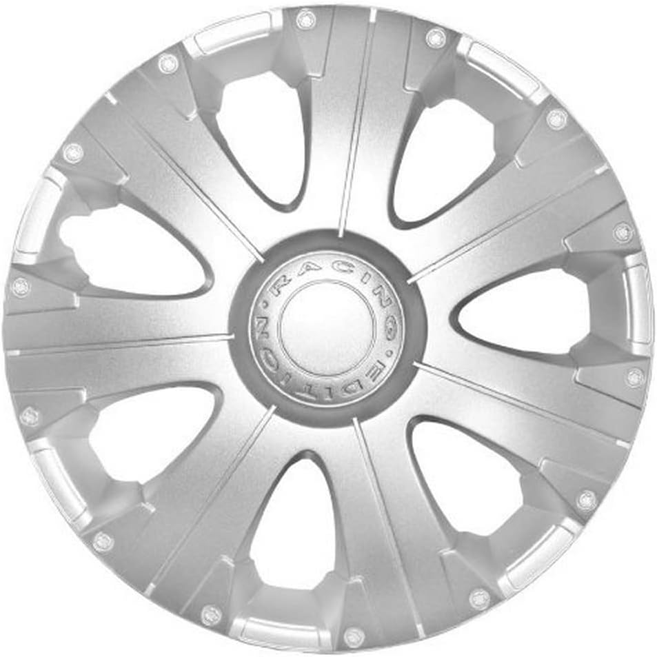 Petex Racing RB522215 Wheel Trims 15 Inch Single-Lacquered ABS Plastic in Box Silver - Set of 4