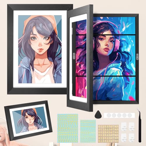 homdat Art Frame with Tweezers, Black