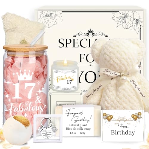 GemsLives 17th Birthday Gifts for Girls - Happy 17th Gifts for Daughter Her Sister Bestie 17th Birthday Present for Best Friends Female Girlfriend