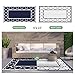 GENIMO 9' x 18' Outdoor Rug Waterproof for Patio, Foldable Reversible Plastic Straw Area Rugs Mat for Rv Decor, Outside Carpet for Camper, Deck, Picnic, Beach, Balcony, Porch, Blue & White