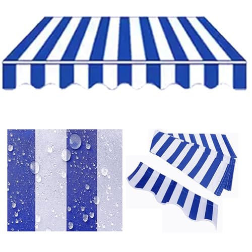 Toldo retráctil de poliéster de repuesto para uso en exteriores, enrollable, 4 x 1,5 m, para jardín y patio, resistente a la intemperie