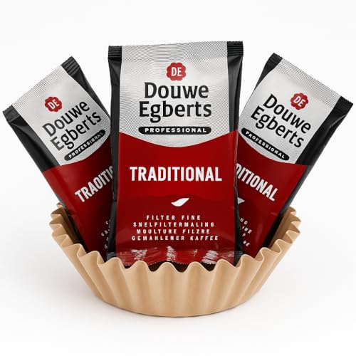 Douwe Egberts Traditional Filter Coffee Sachets – Pack of 45 x 50g (Total 2250g) + Filters – Smooth & Rich Coffee Blend