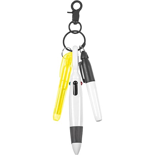 THE STYLE SUTRA Pen with Carabiner Clip Nurses Day Gift Multipurpose Shuttle Pen Retractable Yellow