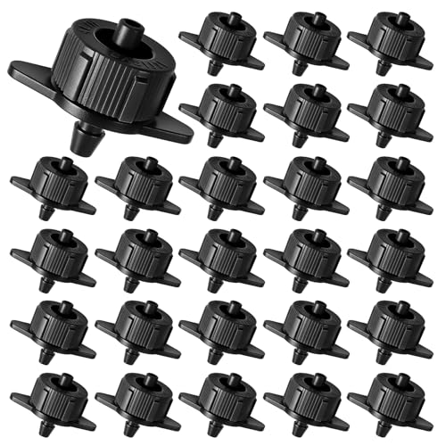 FOCMKEAS 50 Pcs Pressure Compensating Dripper, 1 GPH (4L/H), Black