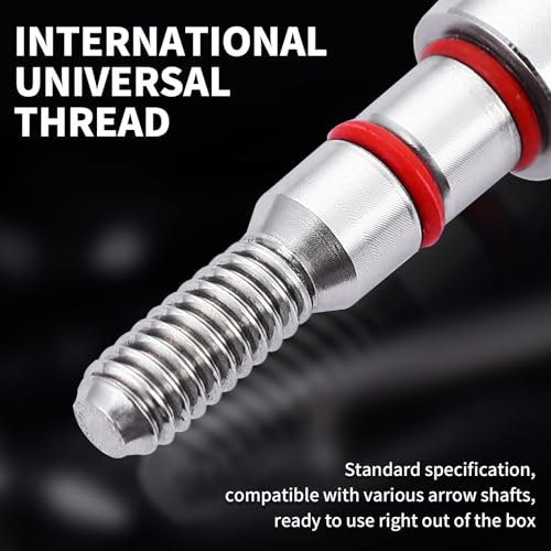 YIMEI 12pcsField Points Archery ArrowTips100-200 Grain Field Points5/16inch Screw in Bullet Points Arrowheads Broadheads for Crossbow Recurve Bow Compound Bow (19/64-125Grains)
