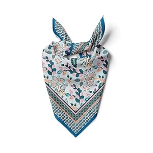 Womens Neck Scarf 23″x23″ Small Square Organic Cotton | Headband Scarf Bandana Wrap Head Scarf Breathable Lightweight
