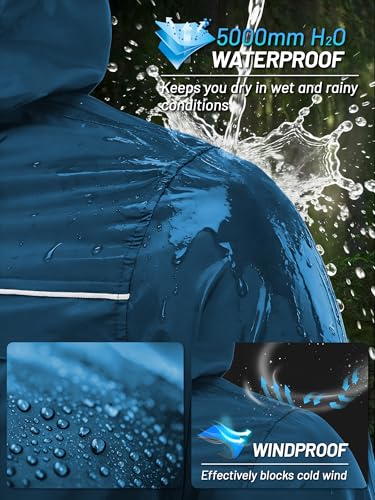 Image of SWISSWELL Mens Rain Jacket & Coats Packable Lightweight Waterproof Rain Shell Hooded for Golf Travel Hiking