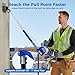 Handheld Cable Puller - Drill Powered Wire Tugger with 1000lb Pulling Force - Features Adjustable Telescoping Boom Arm & Universal Conduit Head - Heavy Duty Electrician Tool for 1/2