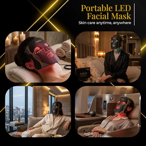 Image of LED Red Light Therapy Mask for Face, FDA-Cleared 630nm Red, 850nm Near-Infrared & 415nm Blue Light, 324 LED Chips, 3 Modes, 5 Intensity Levels, Remote Controller - At-Home Skin Care Device