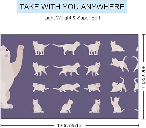 Miniatura 2 de Toallas de playa ligeras y absorbentes de microfibra con pedigrí blanco, de secado rápido, de gran tamaño, sin arena, 31 x 51 pulgadas, para