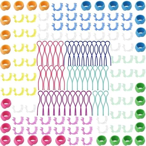 SHRJ 142pcs Bobbin Thread Buddies Set, Sewing Thread Organizing Clips, Bobbin Holders Clips, Thread Spools Savers Huggers for Embroidery Quilting Sewing Accessory Thread Spool Organizing Cover